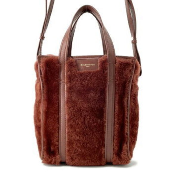 Balenciaga Bazaar Fur Shoulder Bag s - Picture 1 of 8